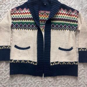 American eagle fair isle multicolored knit cardigan Sweater